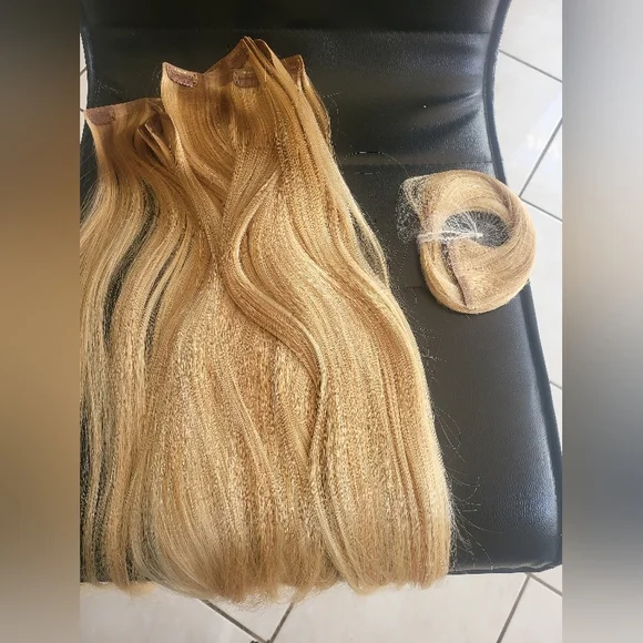 Bellami Human Hair seam silk balayage Blonde Clip ins extensions 20in 180g